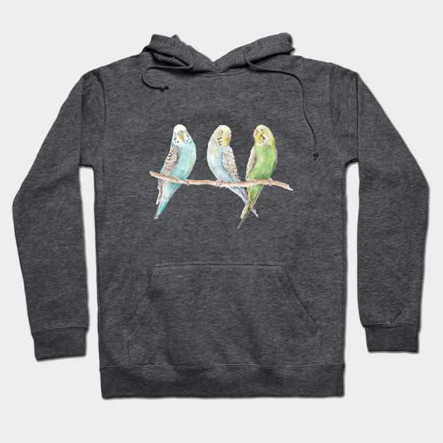 Parakeets Hoodie by wanderinglaur